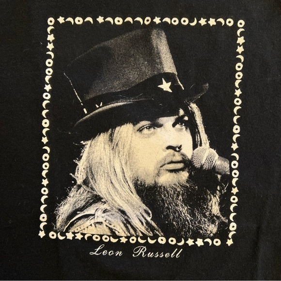 Leon Russell- Same Old Song Shirt-Classic Black T Shirt- Gildan M - Picture 2 of 9